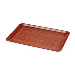 Tepsi Fastfood Plastik 32x44 Cm Ahşap Desenli 1 adet