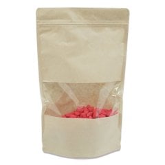 Kilitli Doypack Kraft Pencereli 18x29x4,5 Cm