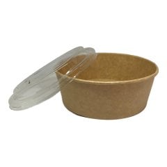 Salata Kabı Karton 1300 gr (38 oz)  KRAFT Kap+Kapak 50 Adetli