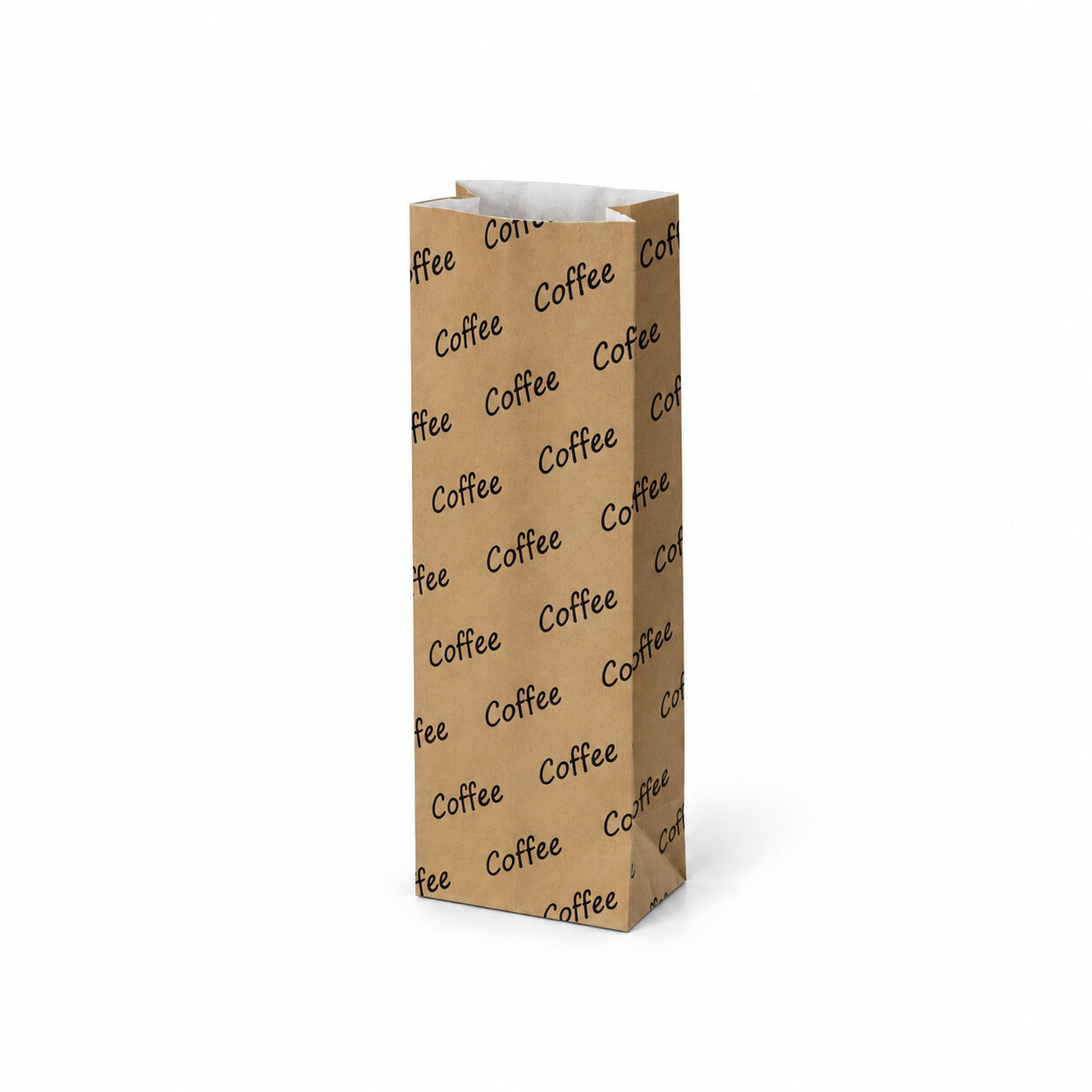Kese Kraft 8x22x4 Cm Kare Dipli Çift Katlı Coffee Baskılı 250 ADETLİ