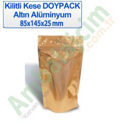 Kilitli Doypack Gold Alüminyum 8,5x14,5x2,5 Cm 3000 ADETLİ KOLİ