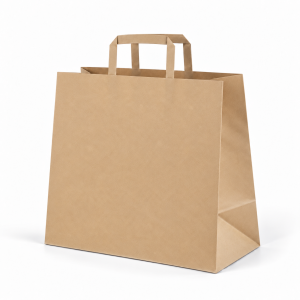 Çanta Kraft Düz İçten Saplı 33x34x20 cm 50 ADETLİ PAKET 50 ADETLİ PAKET