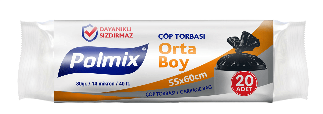 Çöp Torbası 55x60 Cm Orta Boy