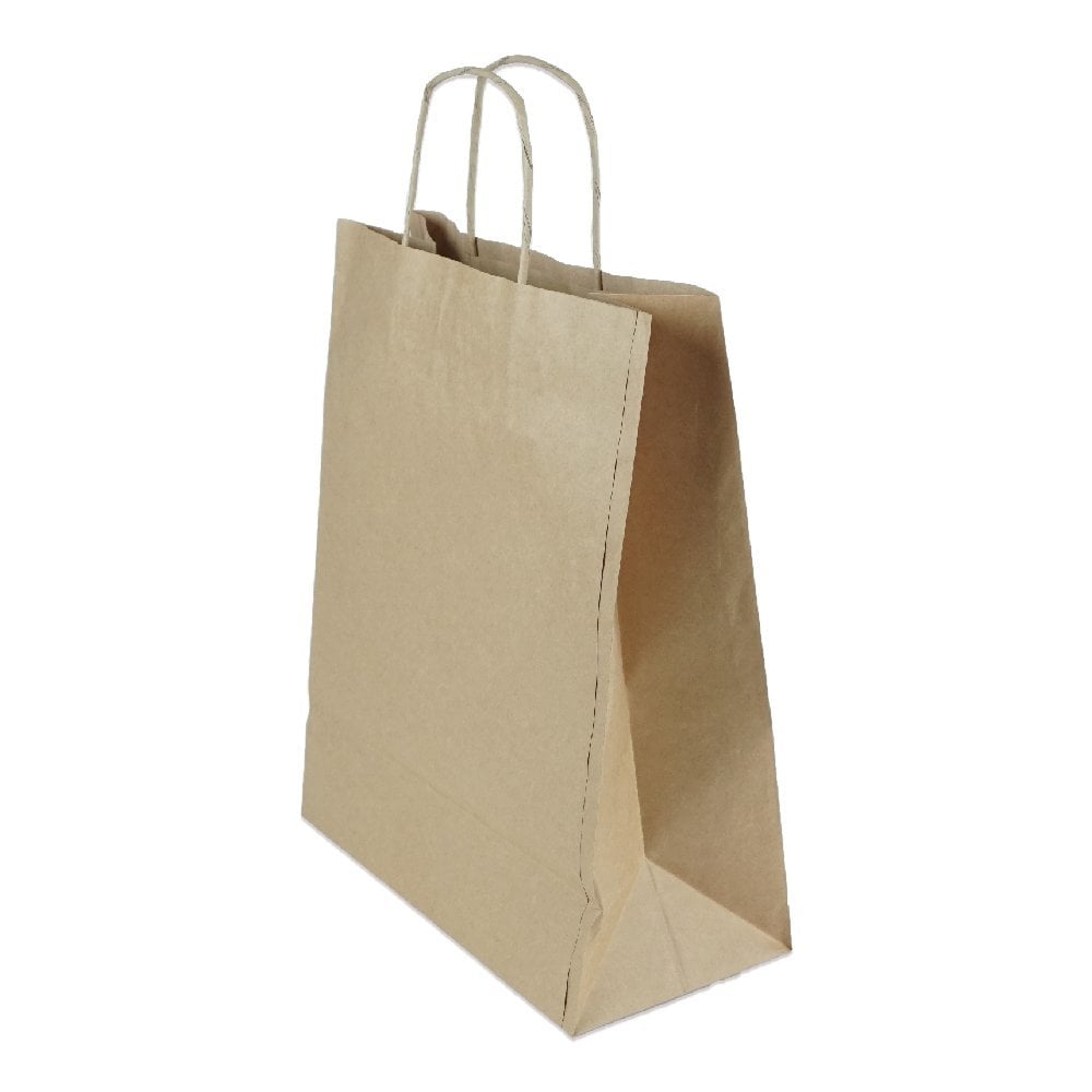 Çanta Kraft 25x28x14 Cm Burgu Sap 50 ADETLİ PAKET