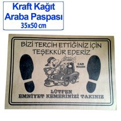 Araba Paspası Kraft 35x50 Cm 100 ADETLİ PAKET