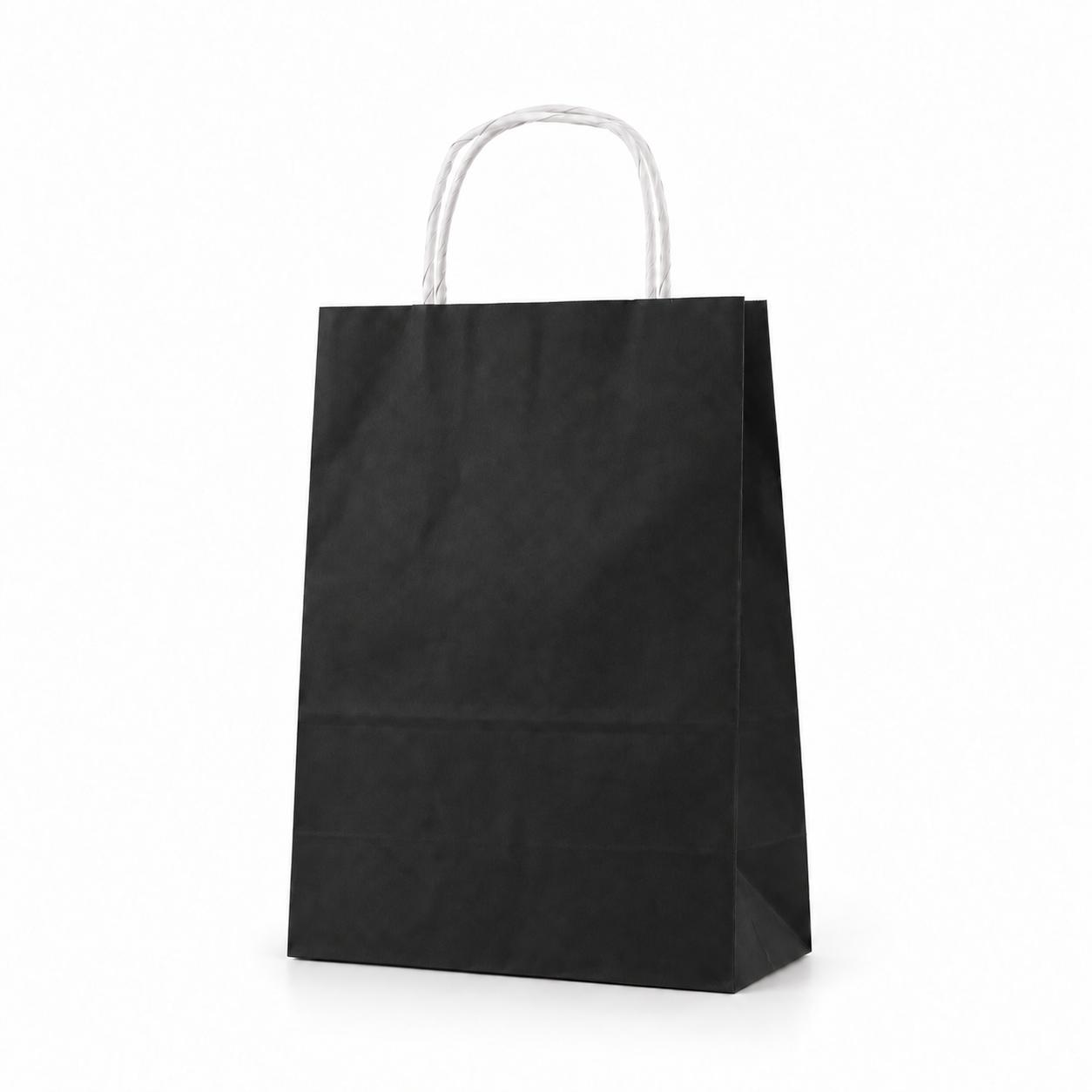 Çanta Kraft 18x24x9 cm Burgu Sap Siyah 50 Adetli 400 ADETLİ KOLİ