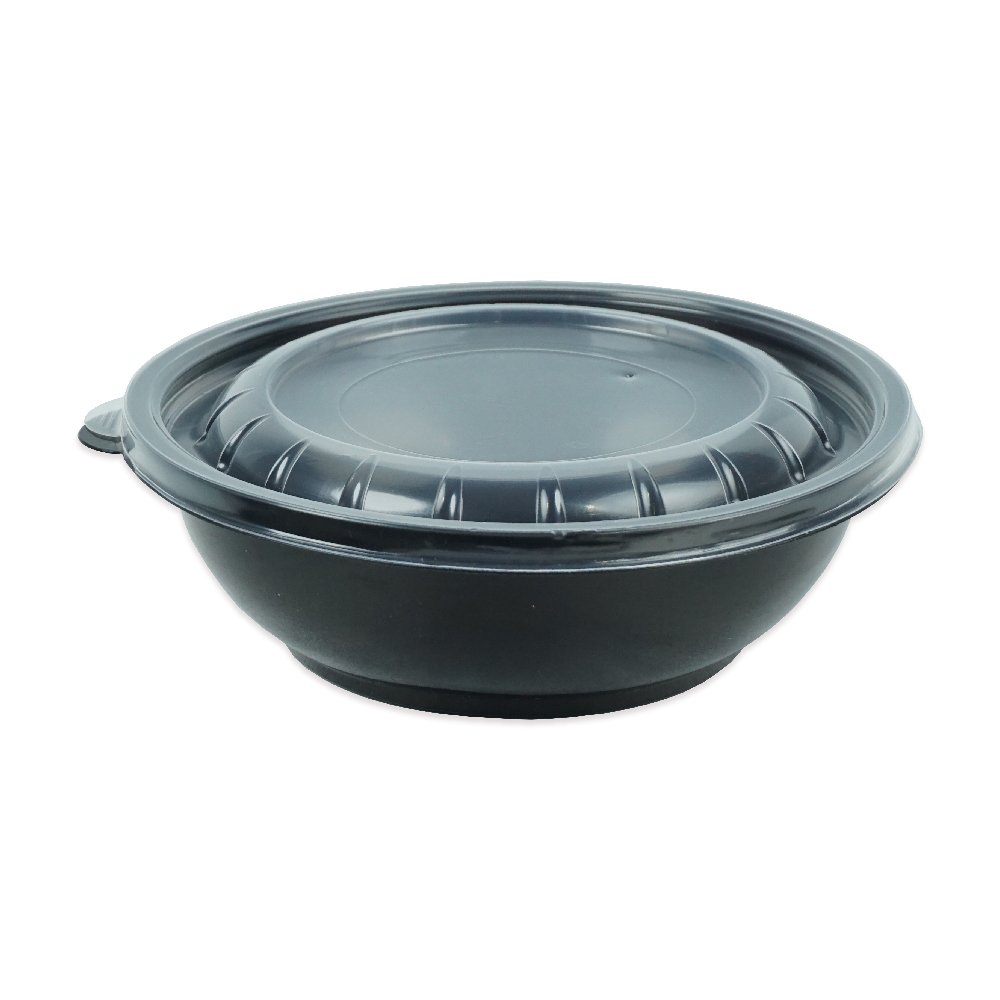 plastik salata kabı Salata Kabı Siyah 750 Gr Kap+Kapak ambalaj