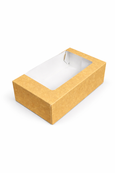 Kutu Sushi Pencereli Küçük 15x8x4,5 Cm 50 Adetli