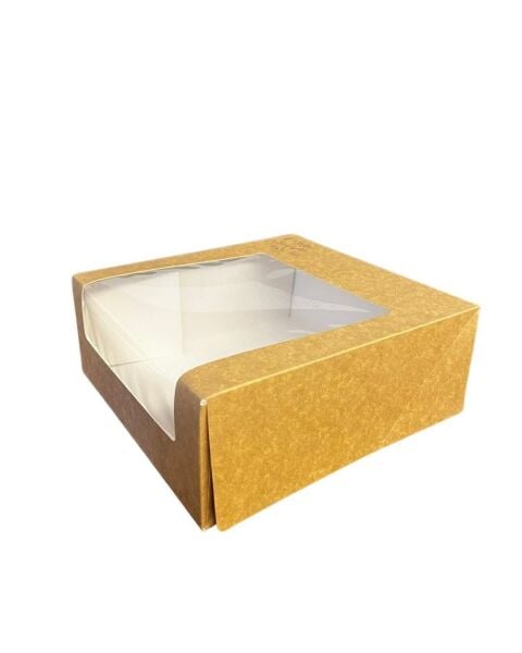 Kutu Turta Pencereli 30,5x30,5x13 Cm Kraft 50 Adetli
