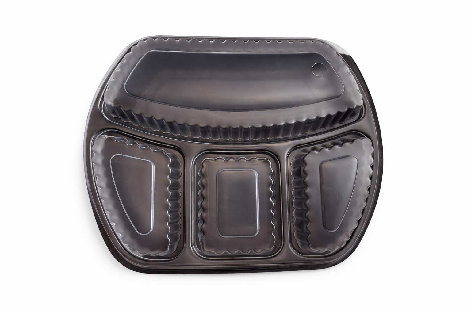 Siyah Plastik 4 Gözlü Kap+Kapak