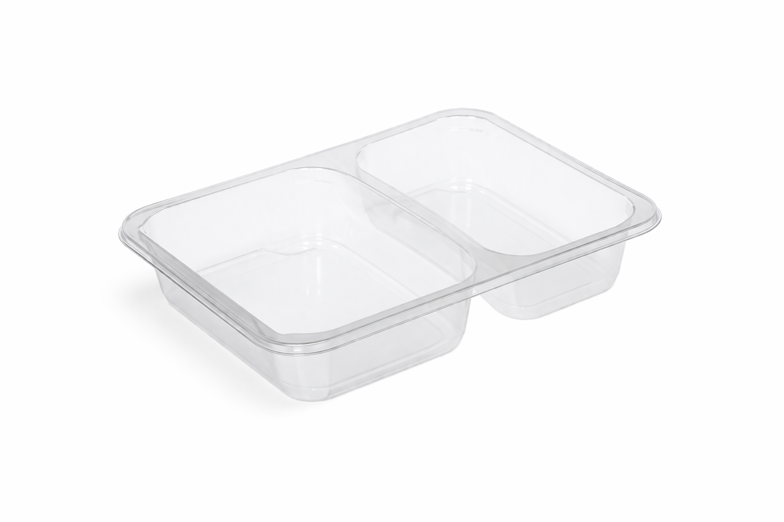 Şeffaf Plastik Kase 2 Gözlü Fİlm Yapıştırmalı 400 Adet