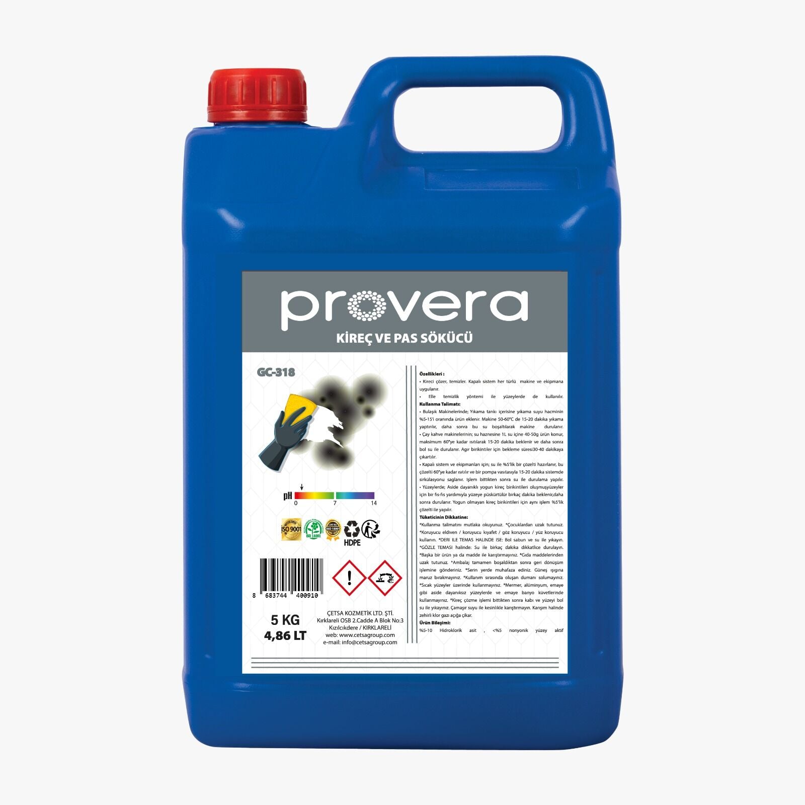 Deterjan Kireç ve Pas Sökücü 5 Kg