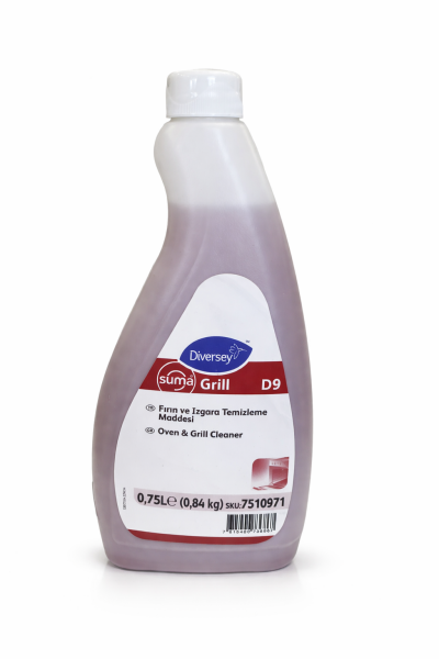 Deterjan Fırın ve Izgara Temizlik Sıvısı D9 0,75 ml 6 Adetli Koli