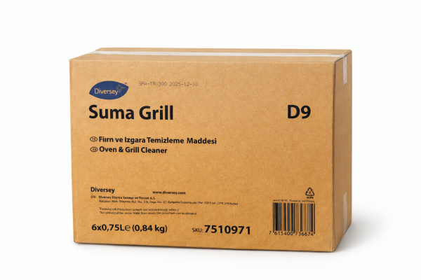 Deterjan Fırın ve Izgara Temizlik Sıvısı D9 0,75 ml 6 Adetli Koli