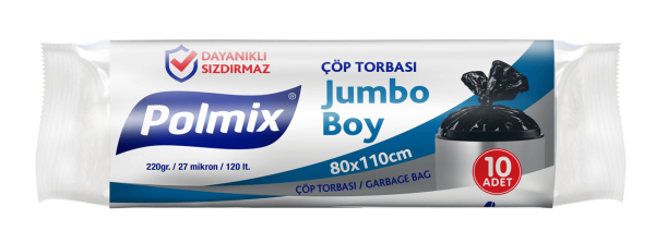 Çöp Torbası 80x110 Cm Kalın Jumbo 10 Adetli Koli