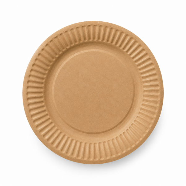 Tabak Karton Çap 18 Cm Kraft 100 Adet