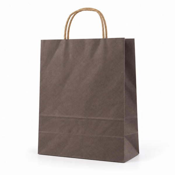Çanta Kraft 32x40x12 cm Burgu Sap Kahverengi 50 ADETLİ PAKET