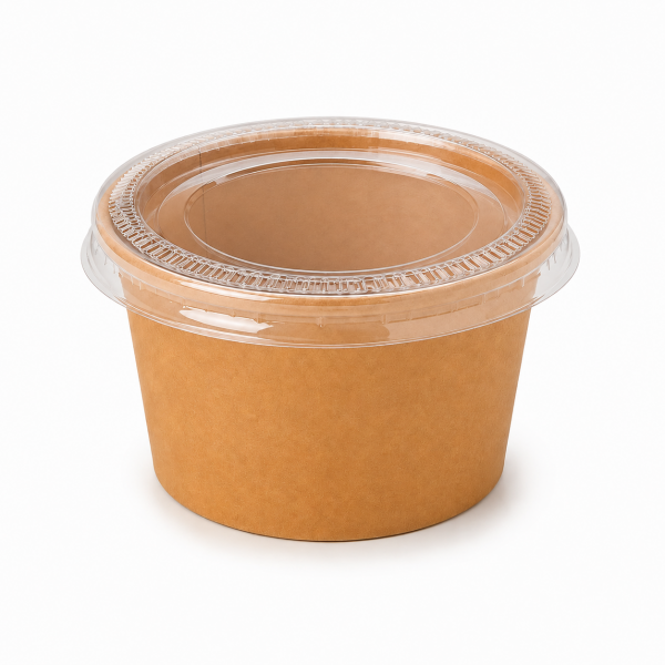 Sos Kabı 3 Oz (80 cc) Kraft Ayrı Kapaklı
