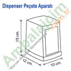 Aparat Masaüstü Peçete Dispenseri Beyaz (Ağır)