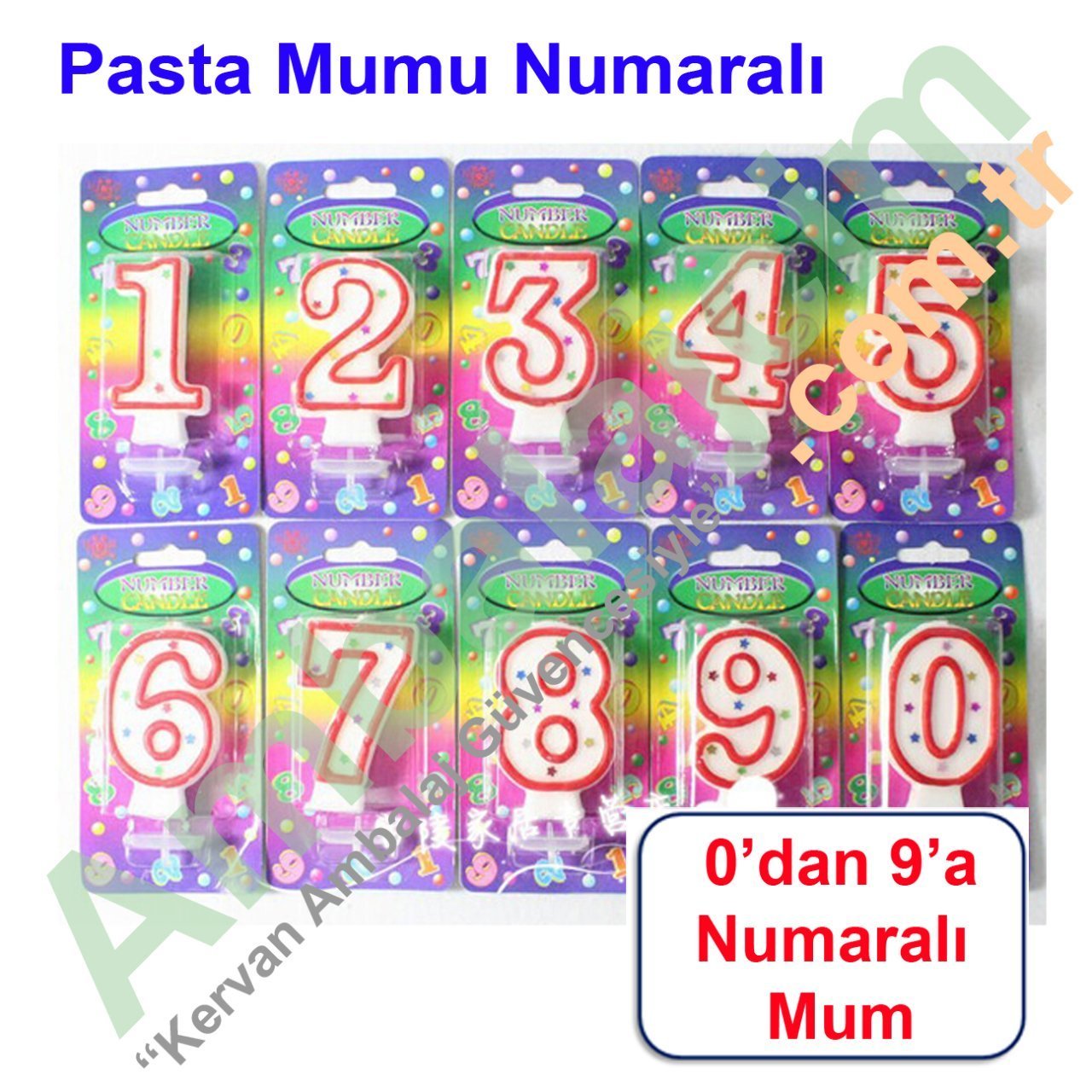 Pasta Mumu Numaralı 0'dan 9'a 6 NUMARA