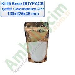 Kilitli Doypack Gold Metalize Cpp 13x22,5x3,5 Cm 100 ADETLİ PAKET