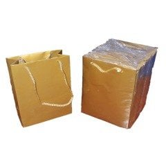 Mini Karton Çanta Gold 14x17x6,5 cm 24 adetli