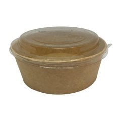 Salata Kabı Karton 1000 GR  KRAFT Kap+Kapak 50 Adetli