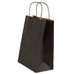 Çanta Beyaz Kraft 25x31x12 Cm Burgu Sap Kahverengi 300 ADETLİ KOLİ