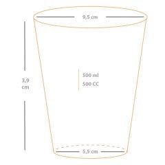 95 Çap Bardak PET 500 Cc (16 Oz)