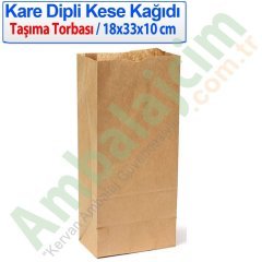 Kese Kraft 18x33x11 Cm Kare Dipli 800 ADETLİ KOLİ