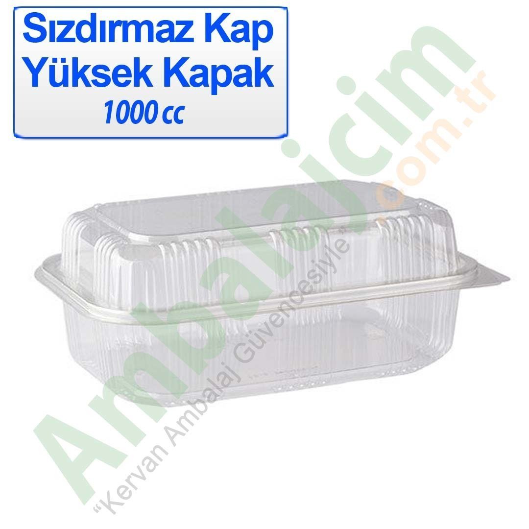 Sızdırmaz Kap 1000 CC Yüksek Kapak 600 ADETLİ KOLİ