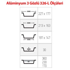 Alüminyum 1500 GR 2 ve 3 Gözlü Kapak 100 Adetli