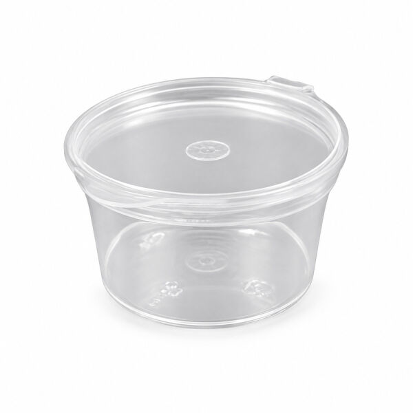 Sos Kabı 2 Oz (60 cc) PP Kendinden Kapaklı 100 Adet