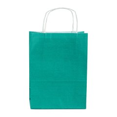 Çanta Beyaz Kraft 32x40x12 Cm Burgu Sap Yeşil 50 ADETLİ PAKET