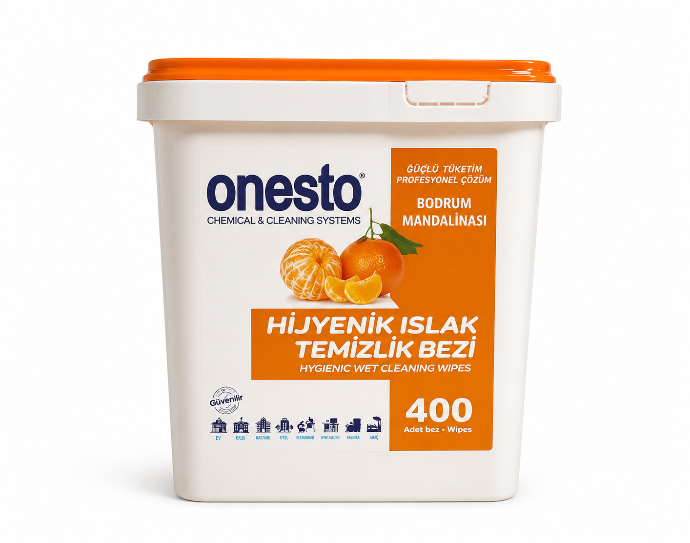 Yüzey Temizlik Mendili Kovalı 400 Adetli
