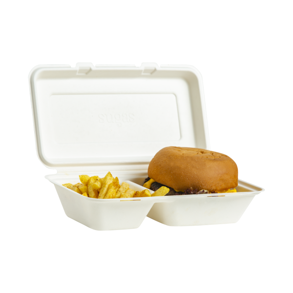 Ekolojik Yemek Kabı 1200 ml 2 Gözlü Kapaklı