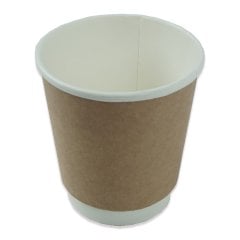 Karton Bardak 8 Oz Kraft Double Wall