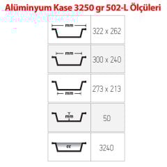Alüminyum 3250 Gr Kap 100 Adetli