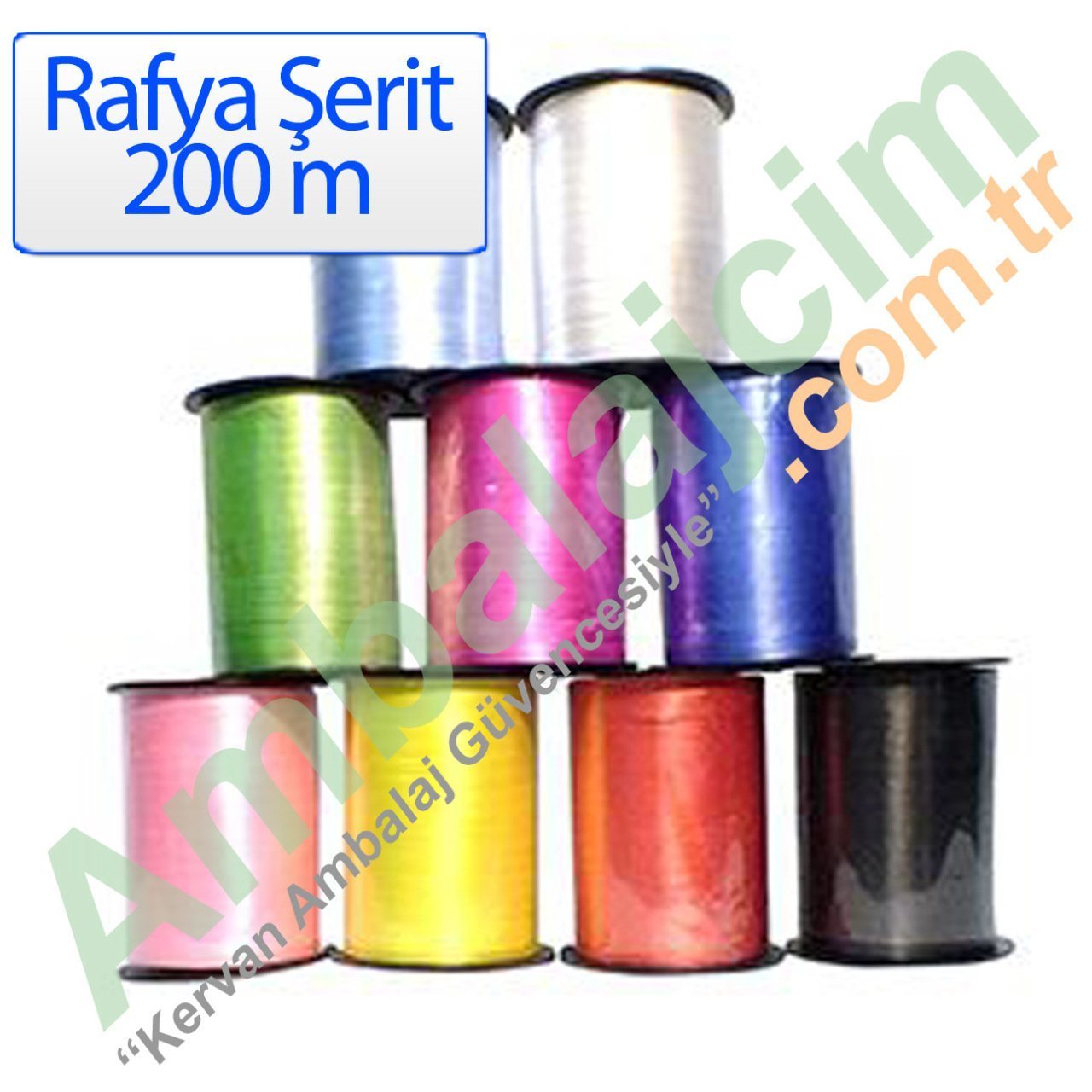 Rafya 8mm 200 m Pastel Renkler KIRMIZI