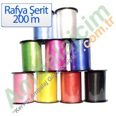 Rafya 8mm 200 m Pastel Renkler KIRMIZI
