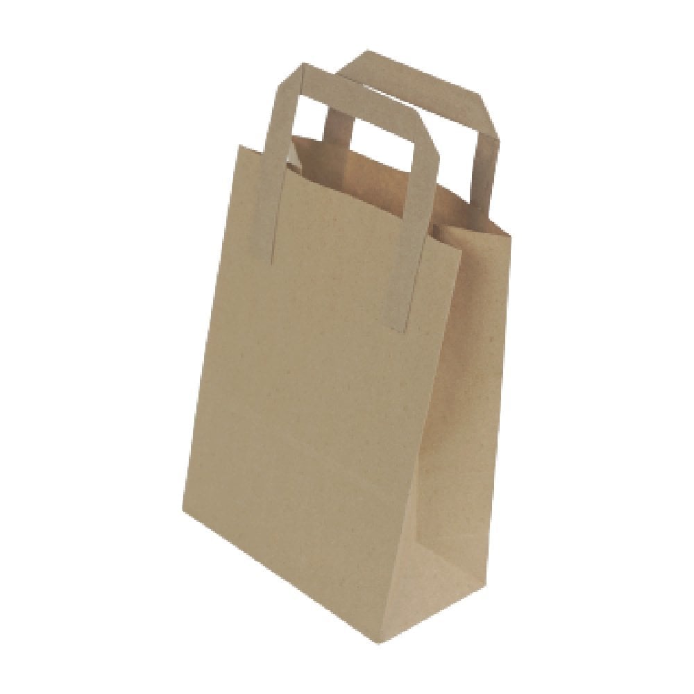 Çanta Kraft 18x24x9 Cm Düz Sap 50 ADETLİ PAKET