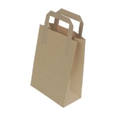 Çanta Kraft 18x24x9 Cm Düz Sap 50 ADETLİ PAKET