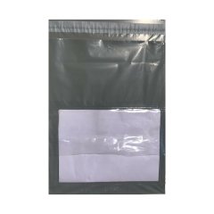 Kargo Poşeti Gri, Şeffaf Cepli 35x45+5 cm 100 Adetli